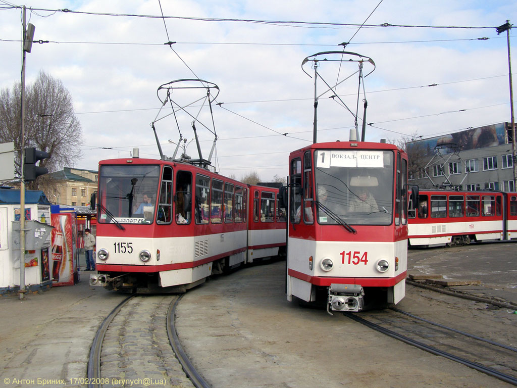 Lviv, Tatra KT4D nr. 1155; Lviv, Tatra KT4D nr. 1154