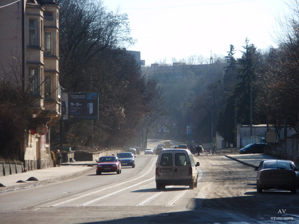 Lviv — Building of tram line to Sykhiv neigborhood