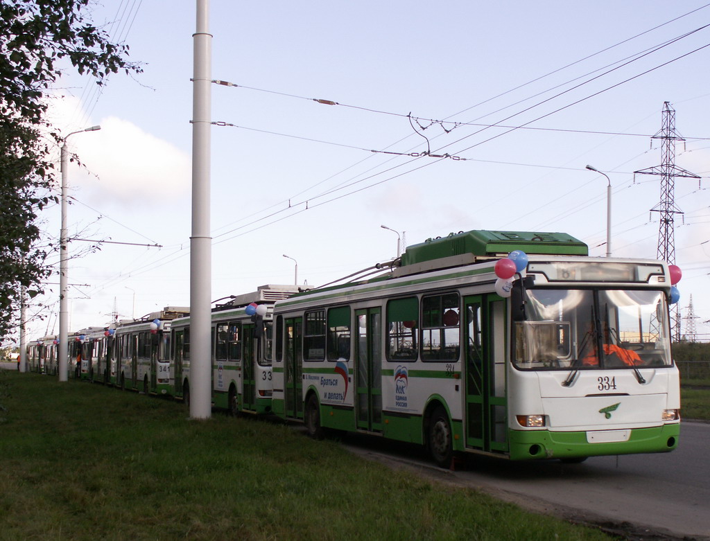 Petrozavodskas, MTrZ-5279-0000012 nr. 334; Petrozavodskas — Opening of a trolleybus line to the Lososinskiy Highway