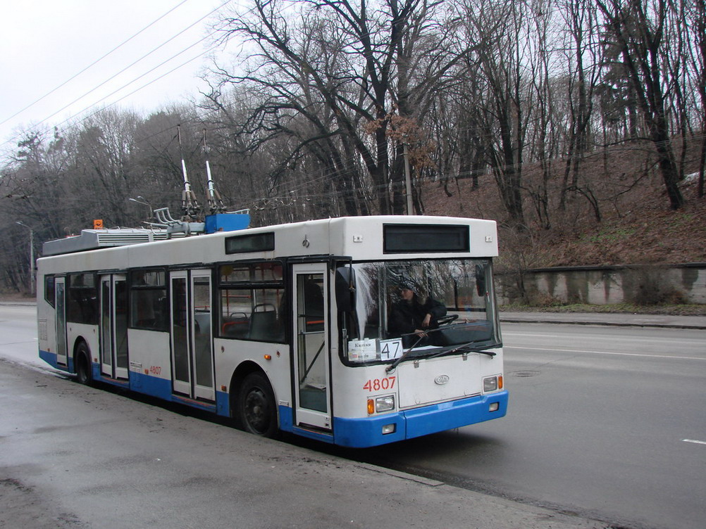 Киев, ЮМЗ E186 № 4807; Киев — Покатушки 14.02.2009 на троллейбусе ЮМЗ Е186