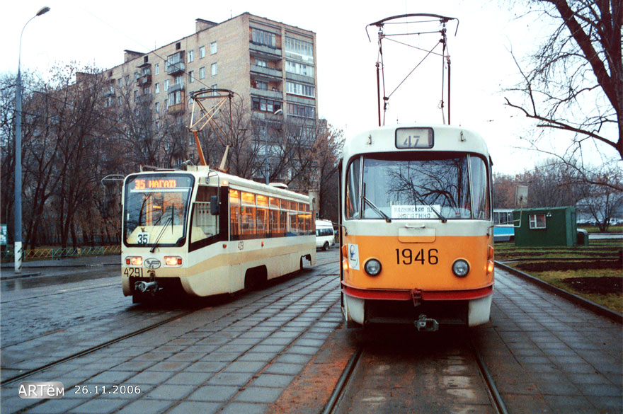 Москва, 71-619КТ № 4291; Москва, Tatra T3SU № 1946