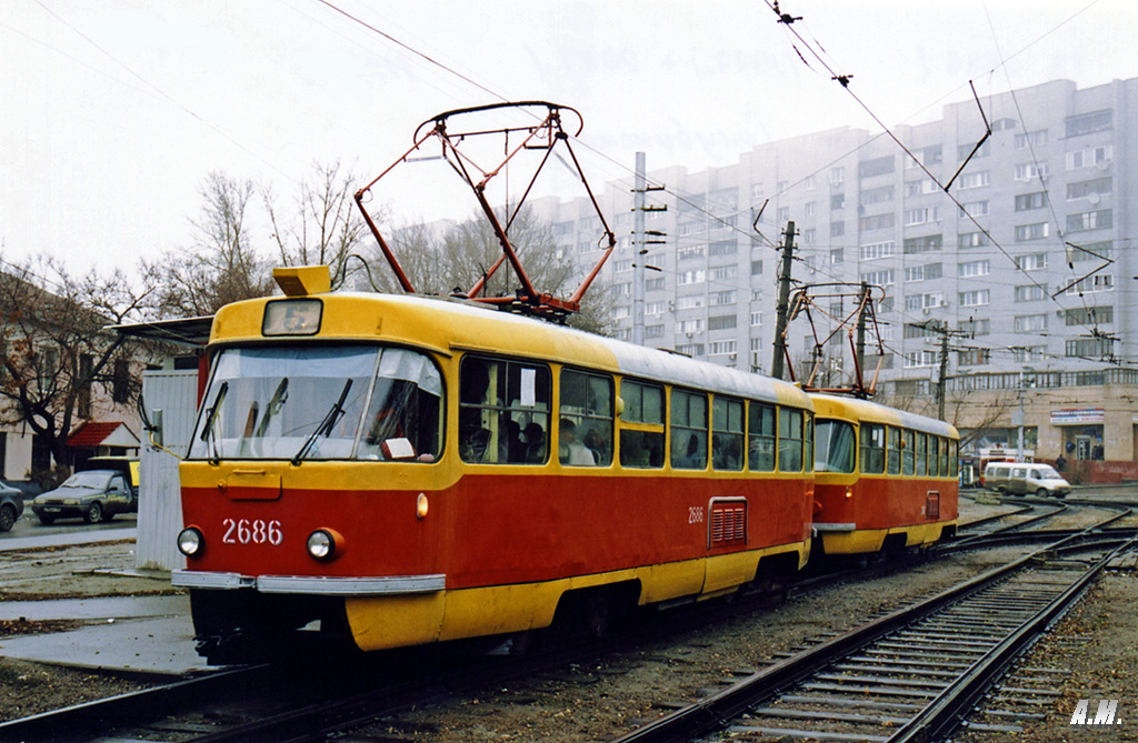Volgograd, Tatra T3SU (2-door) Nr 2686; Volgograd, Tatra T3SU (2-door) Nr 2687
