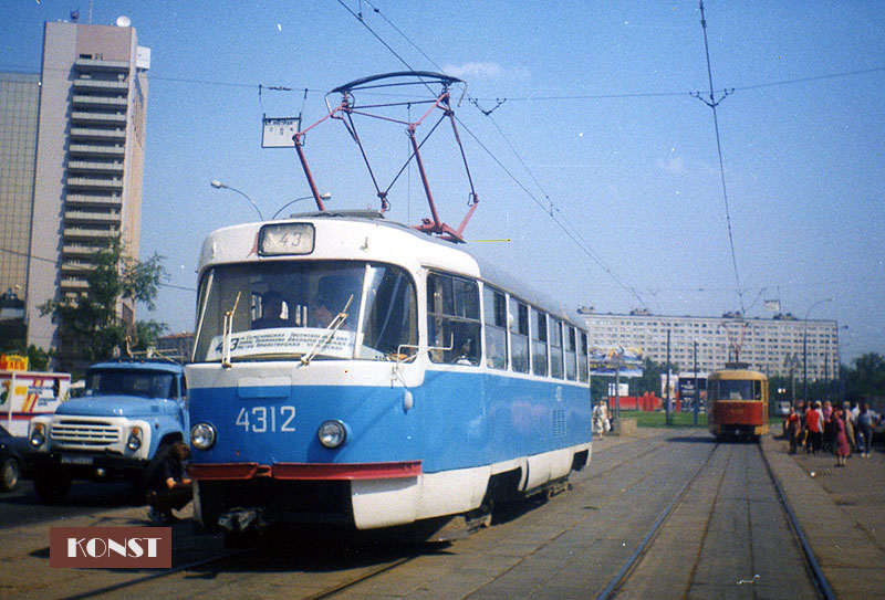 Москва, Tatra T3SU № 4312