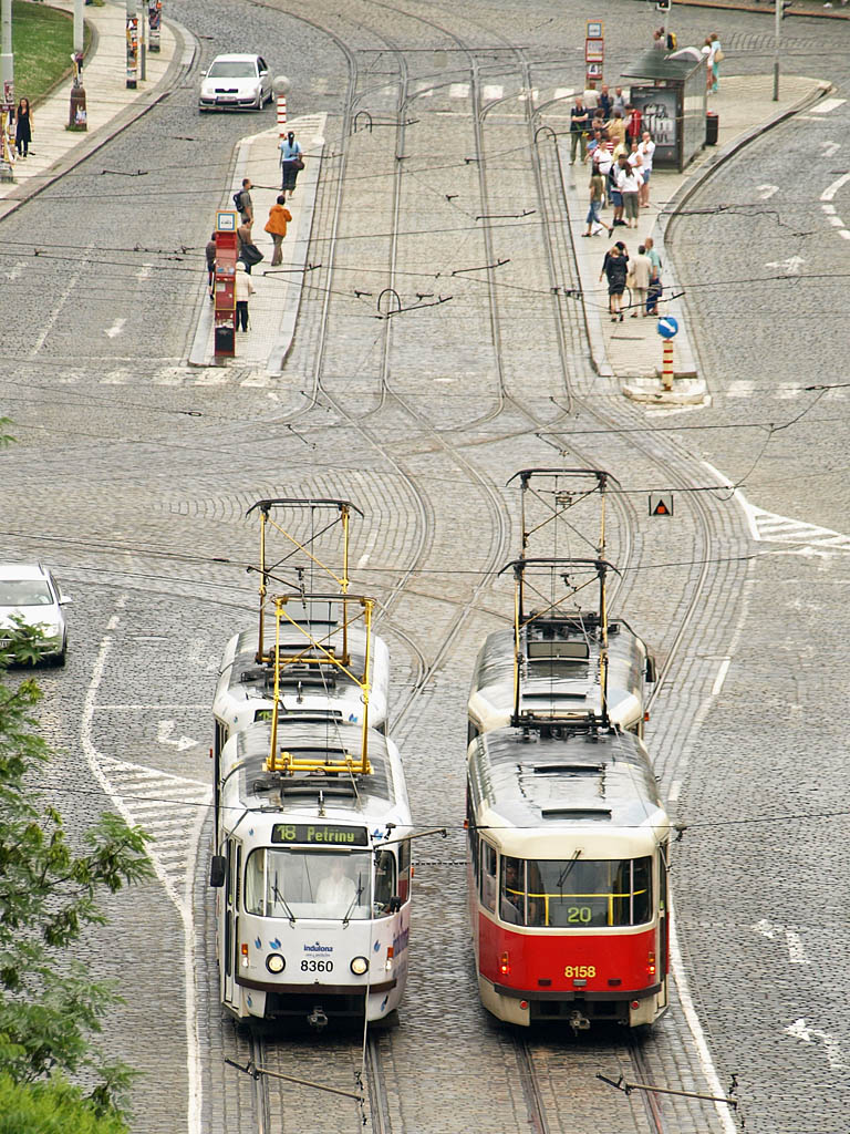 Прага, Tatra T3R.PV № 8158; Прага, Tatra T3R.P № 8360