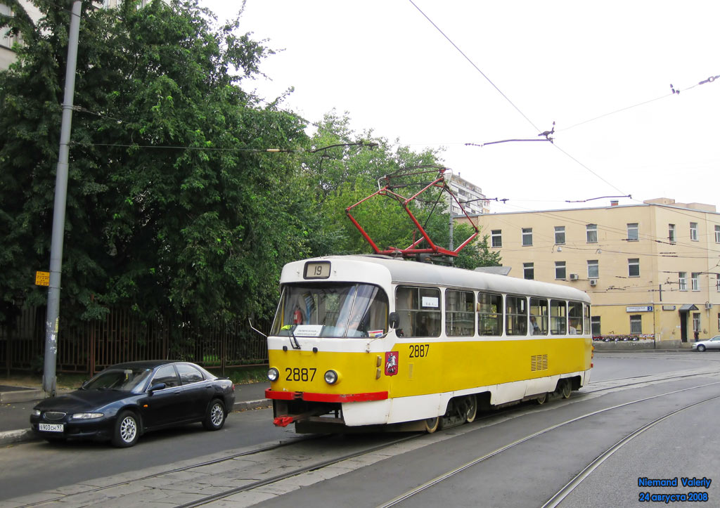 Moscow, Tatra T3SU № 2887