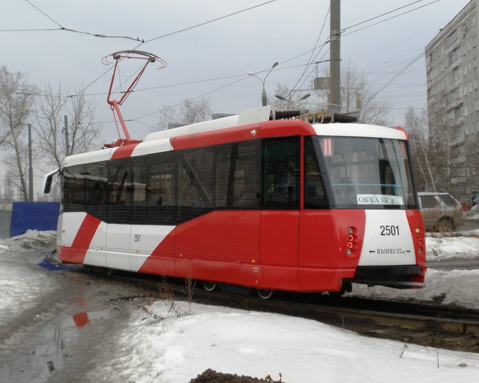 Niżni Nowogród, 71-153 (LM-2008) Nr 2501; Niżni Nowogród — Testing of new LM-2008 (71-153) tram car