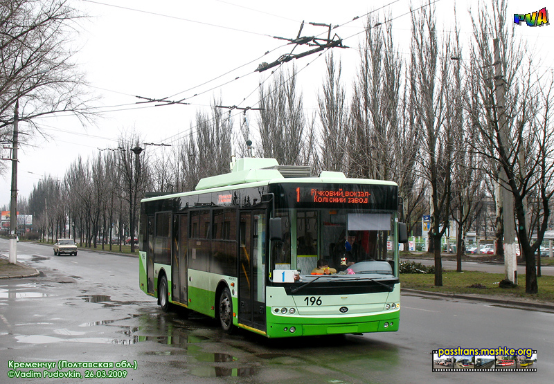 Крамянчук, Богдан Т60111 № 196; Крамянчук — Троллейбусы Богдан-Т601.11 (2009)