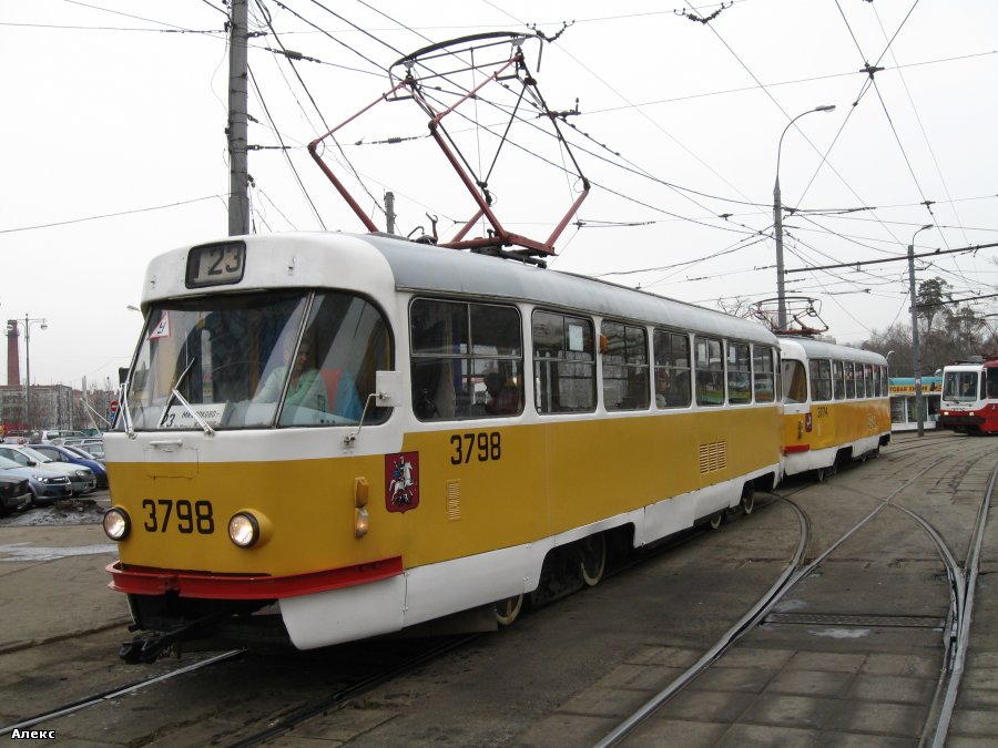 Москва, Tatra T3SU № 3798