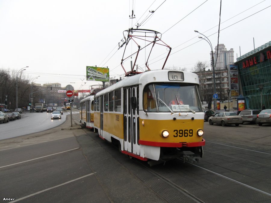 Moscow, Tatra T3SU № 3969