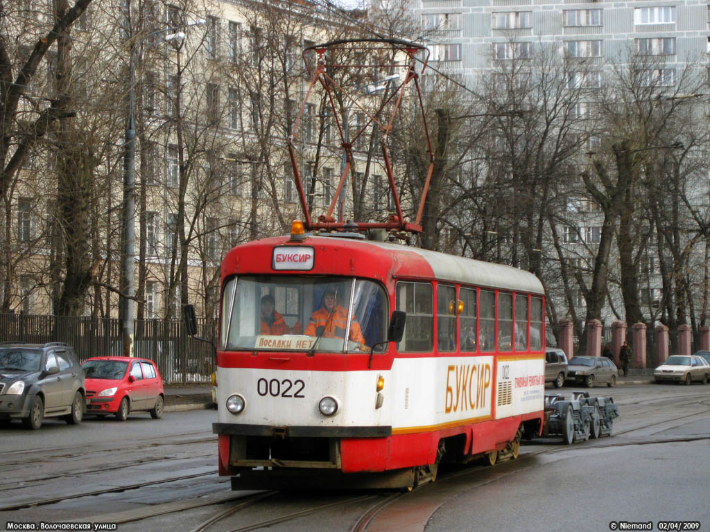 Москва, Tatra T3SU № 0022