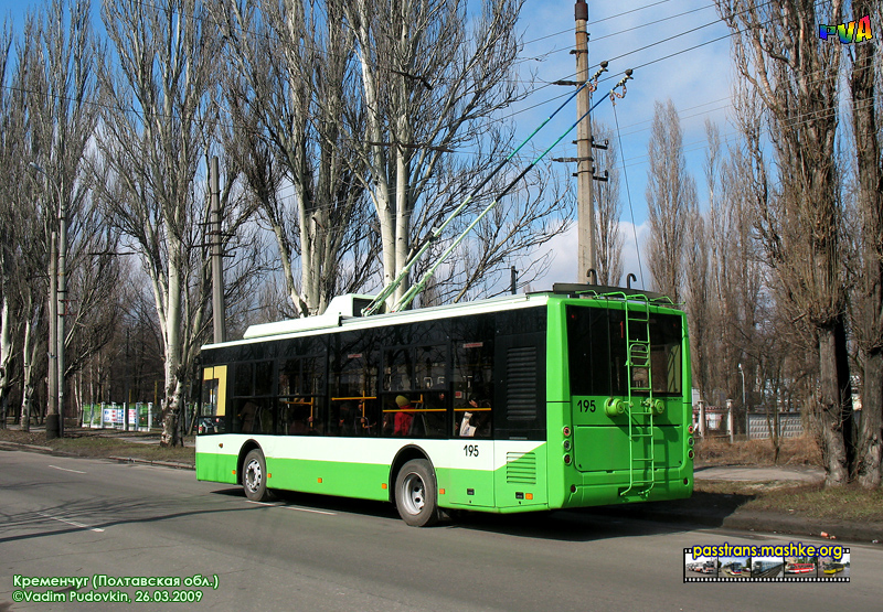 Kremenchuk, Bogdan T60111 č. 195; Kremenchuk — Bogdan-T601.11 trolleybuses (2009)