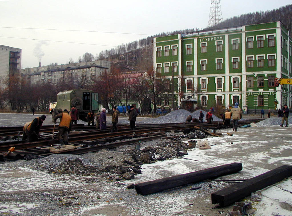 Zlatoust — Construction on Petrovskiy bridge