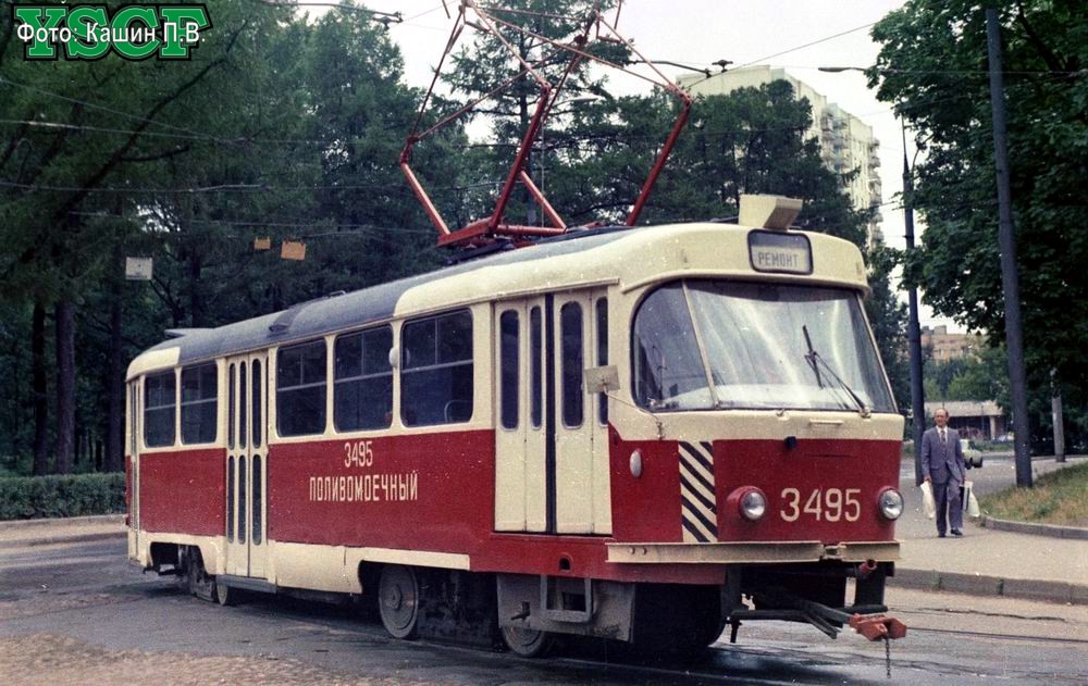 Москва, Tatra T3SU № 3495