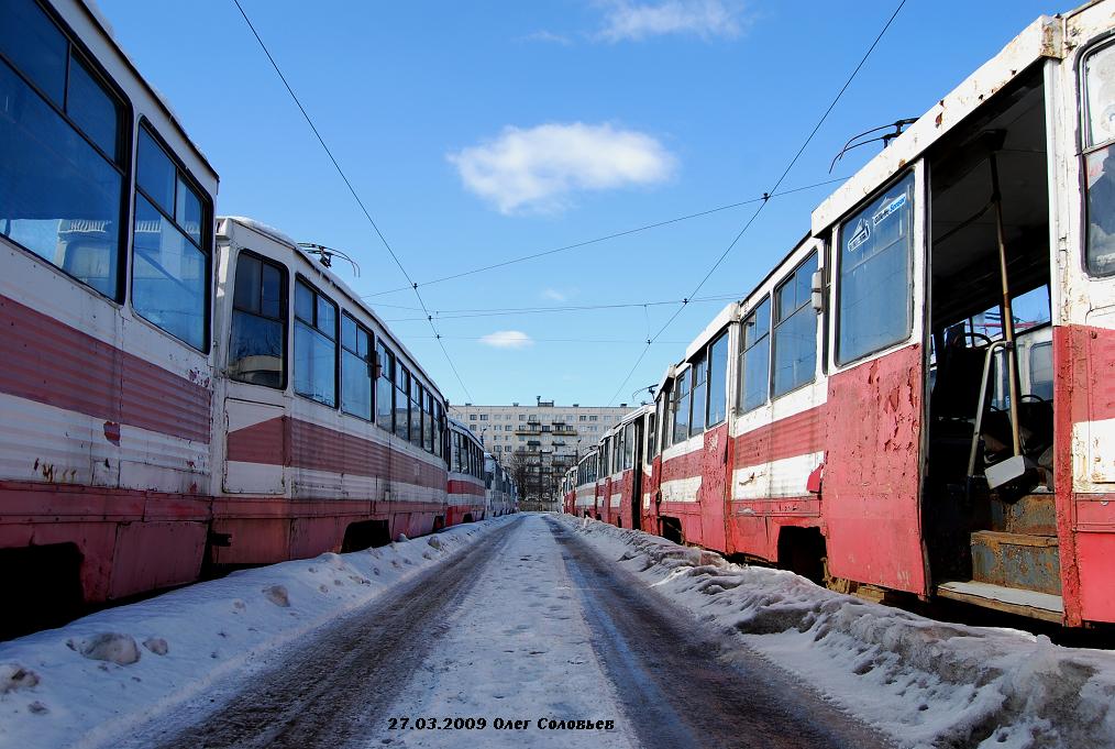 Szentpétervár — Joint tramway-trolleybus depot
