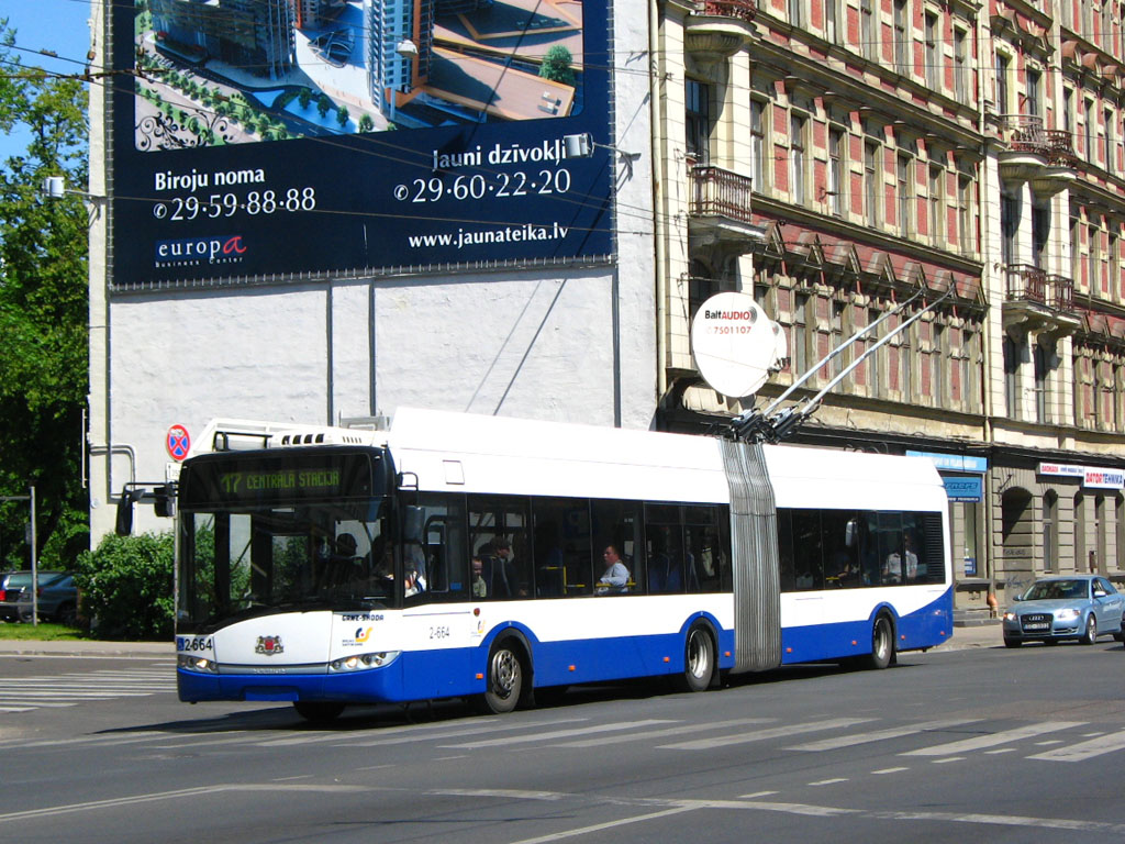 Riga, Solaris Trollino III 18 Ganz-Škoda N°. 2-664