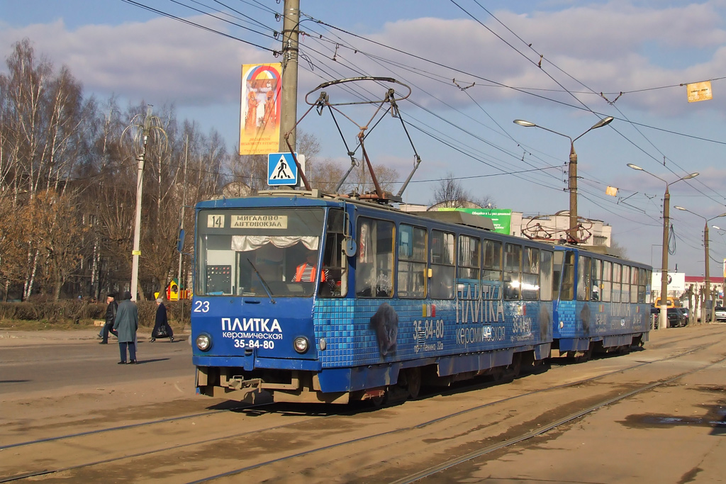 Тверь, Tatra T6B5SU № 23; Тверь — Трамвайные линии: Пролетарский район