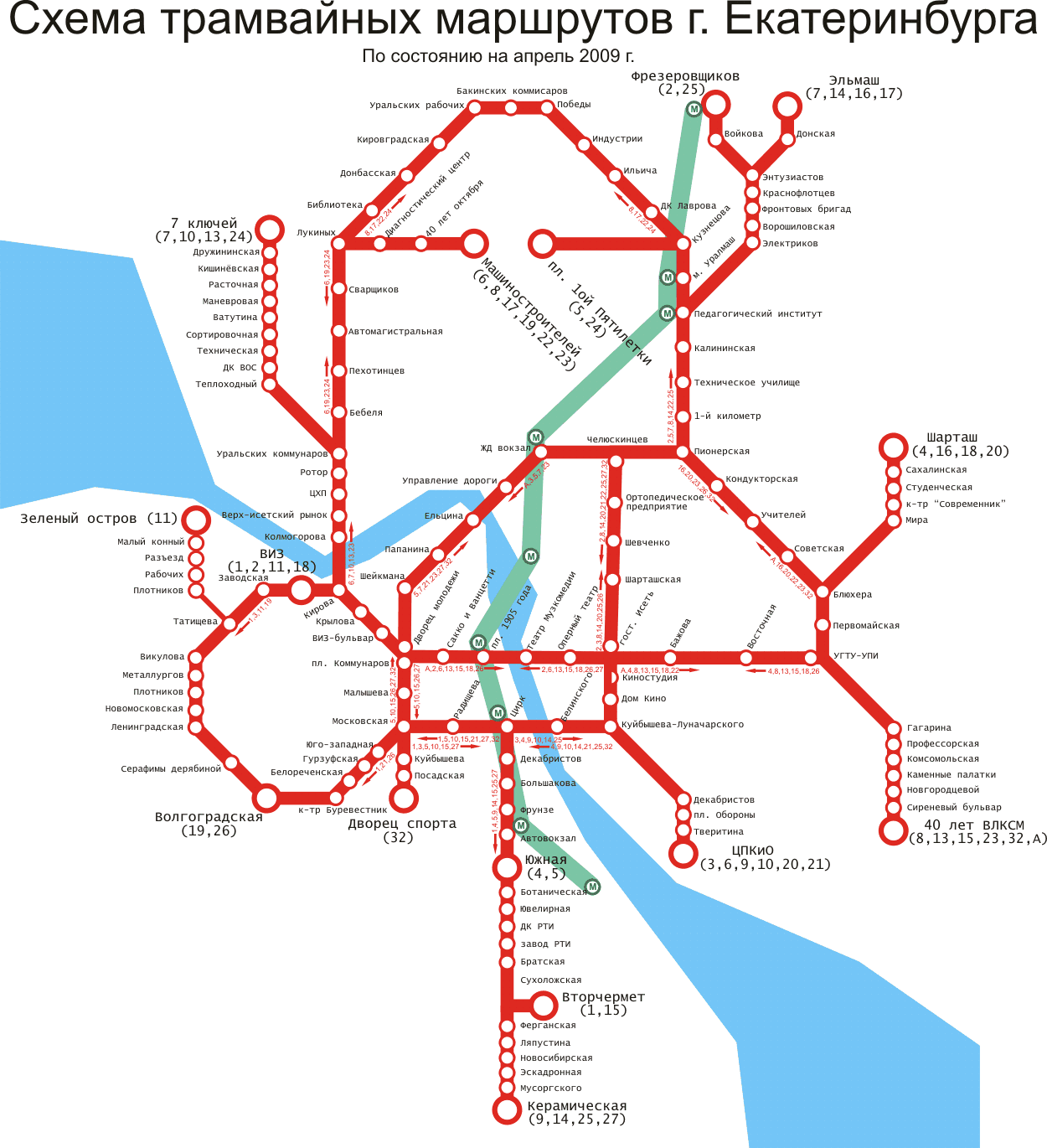 Екатеринбург — Схемы