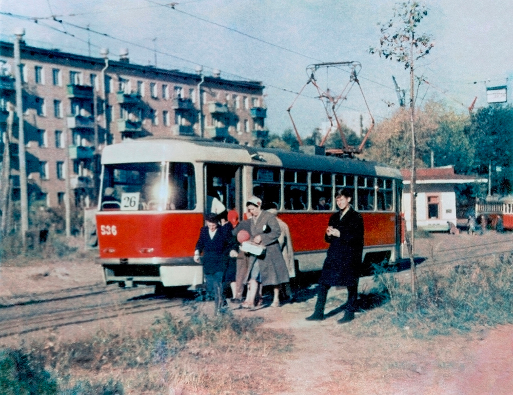 Москва, Tatra T3SU (двухдверная) № 536; Москва — Исторические фотографии — Трамвай и Троллейбус (1946-1991)