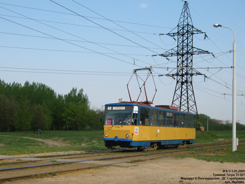 Минск, Tatra T6B5SU № 021