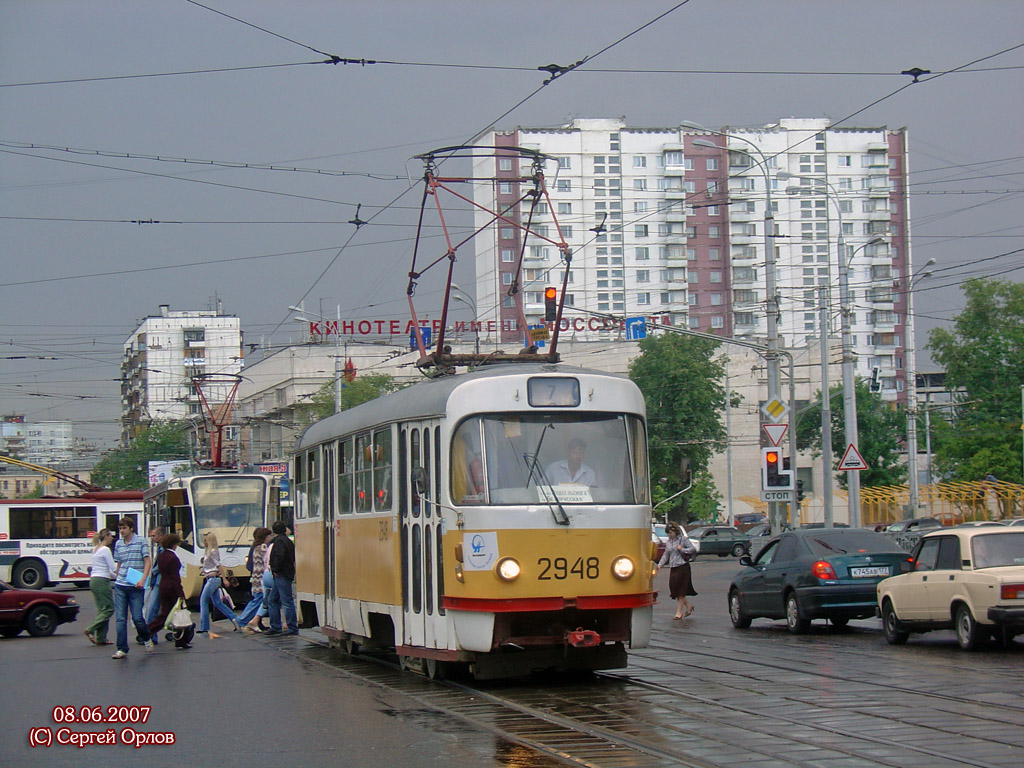 Moscow, Tatra T3SU № 2948