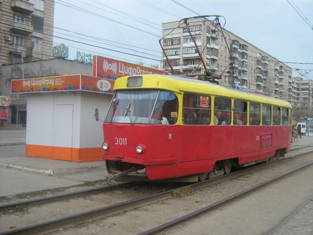 Волгоград, Tatra T3SU (двухдверная) № 3011