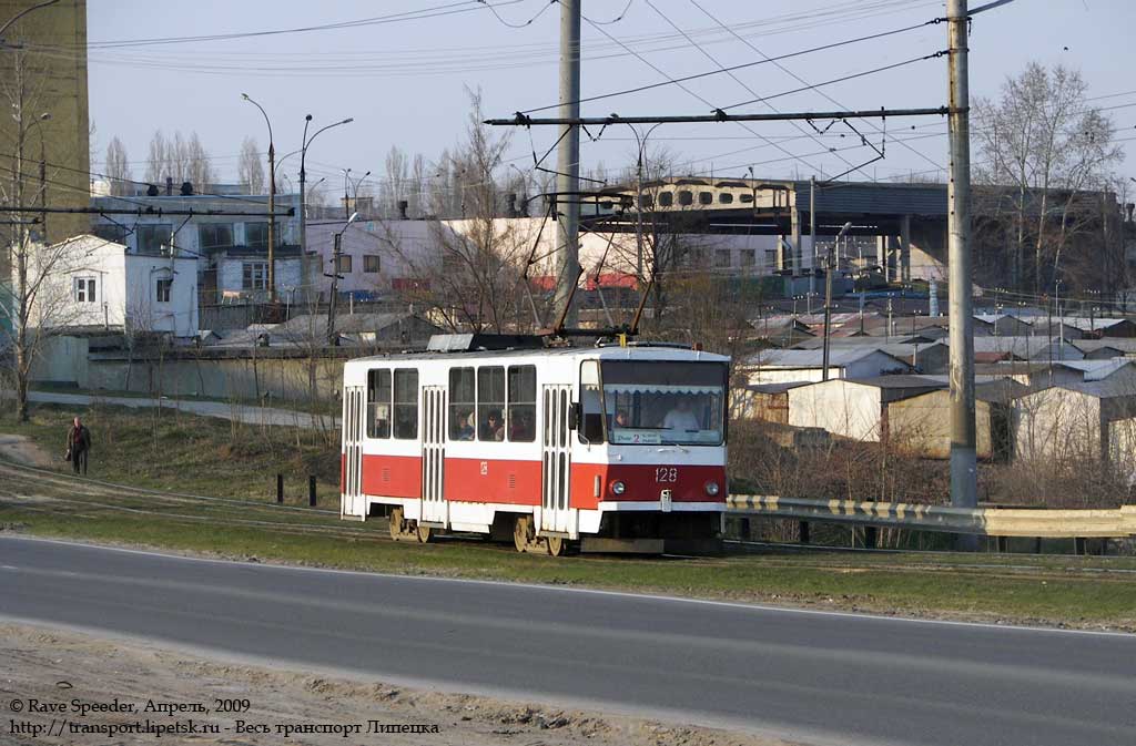 Липецк, Tatra T6B5SU № 128