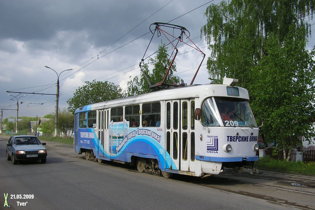 Тверь, Tatra T3SU № 209; Тверь — Трамвайные линии: Московский район (линия в микрорайон "Южный")