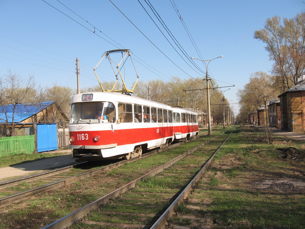 Самара, Tatra T3SU (двухдверная) № 1163