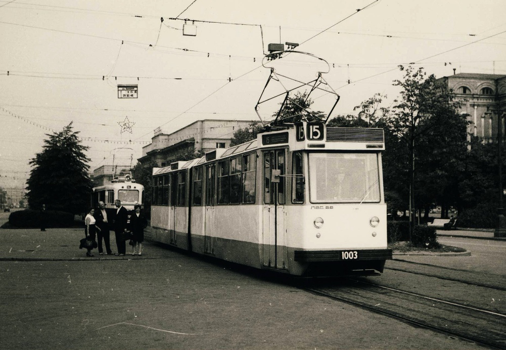 Saint-Petersburg, LVS-66 # 1003; Saint-Petersburg — Historic tramway photos