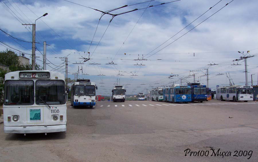 塞瓦斯托波爾, ZiU-682V [V00] # 1108; 塞瓦斯托波爾 — Trolleybus lines and rings