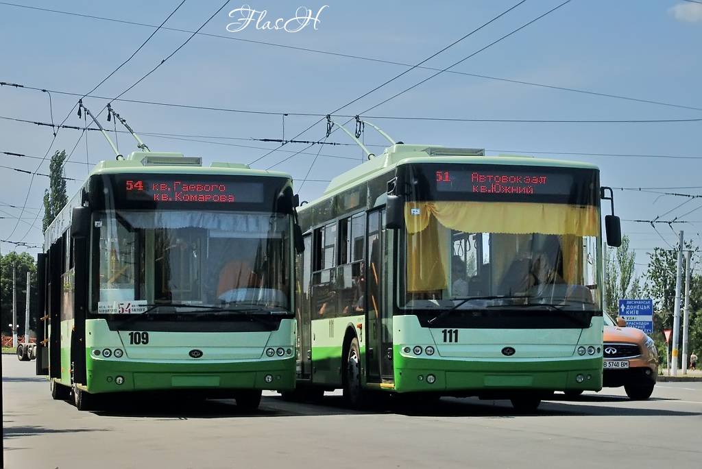 Lugansk, Bogdan T60111 № 109; Lugansk, Bogdan T60111 № 111