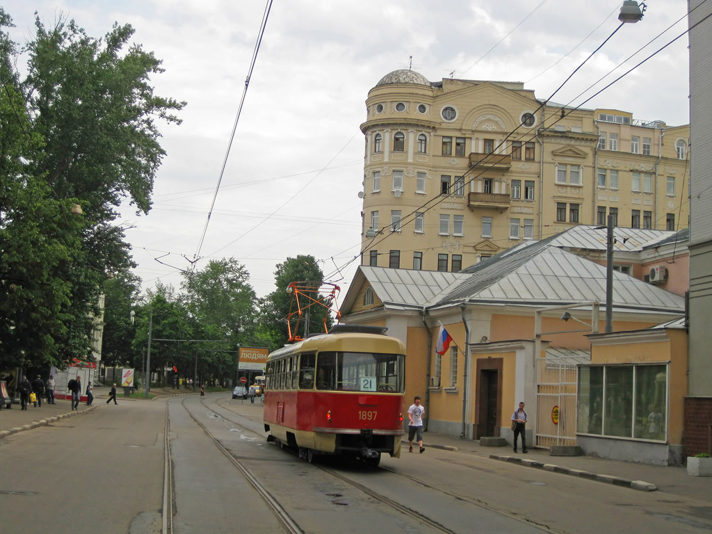 Москва, Tatra T3SU (двухдверная) № 1897; Москва — Парад к 110-летию трамвая 13 июня 2009