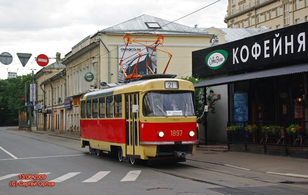 Moskau, Tatra T3SU (2-door) Nr. 1897; Moskau — Parade to 110 years of Moscow tram on June 13, 2009