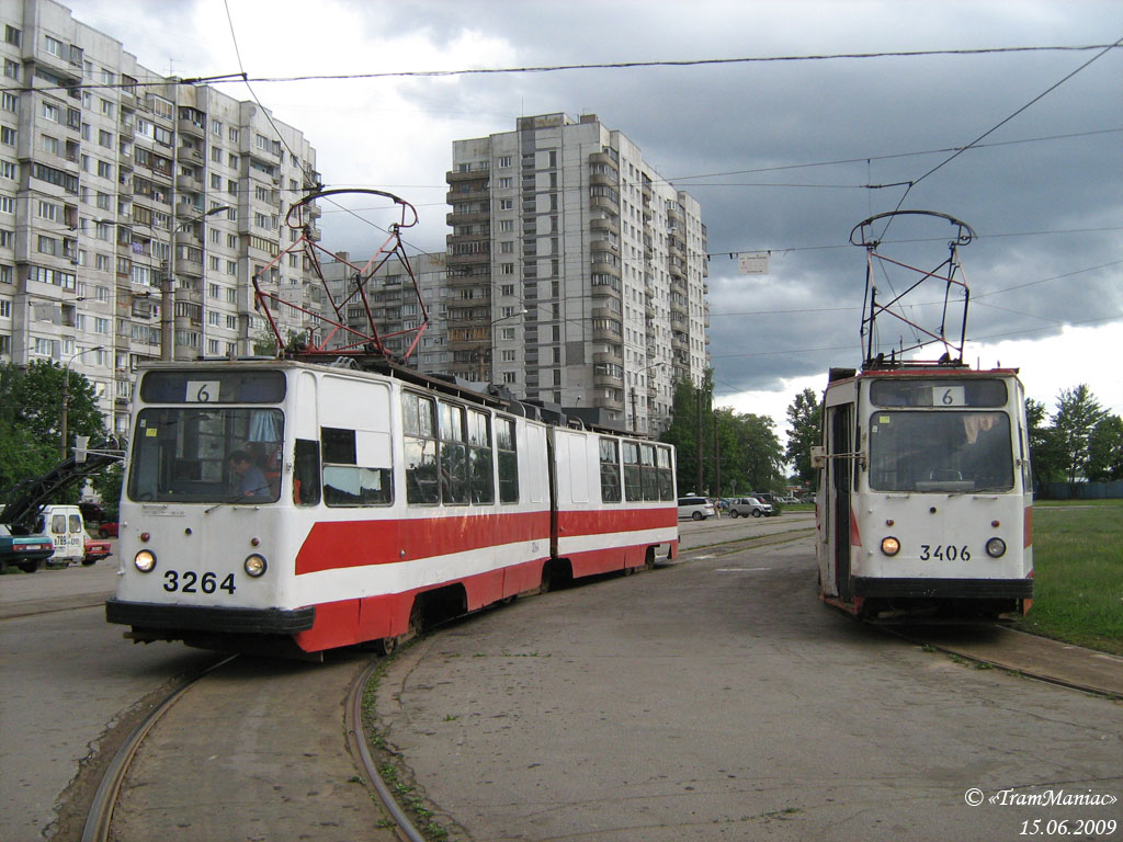 Санкт-Петербург, ЛВС-86Т № 3264; Санкт-Петербург, ЛВС-86К № 3406; Санкт-Петербург — Конечные станции и разворотные кольца