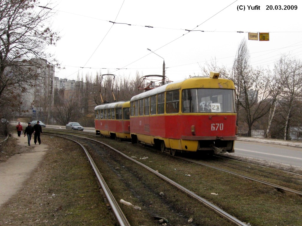 Харьков, Tatra T3SU № 670