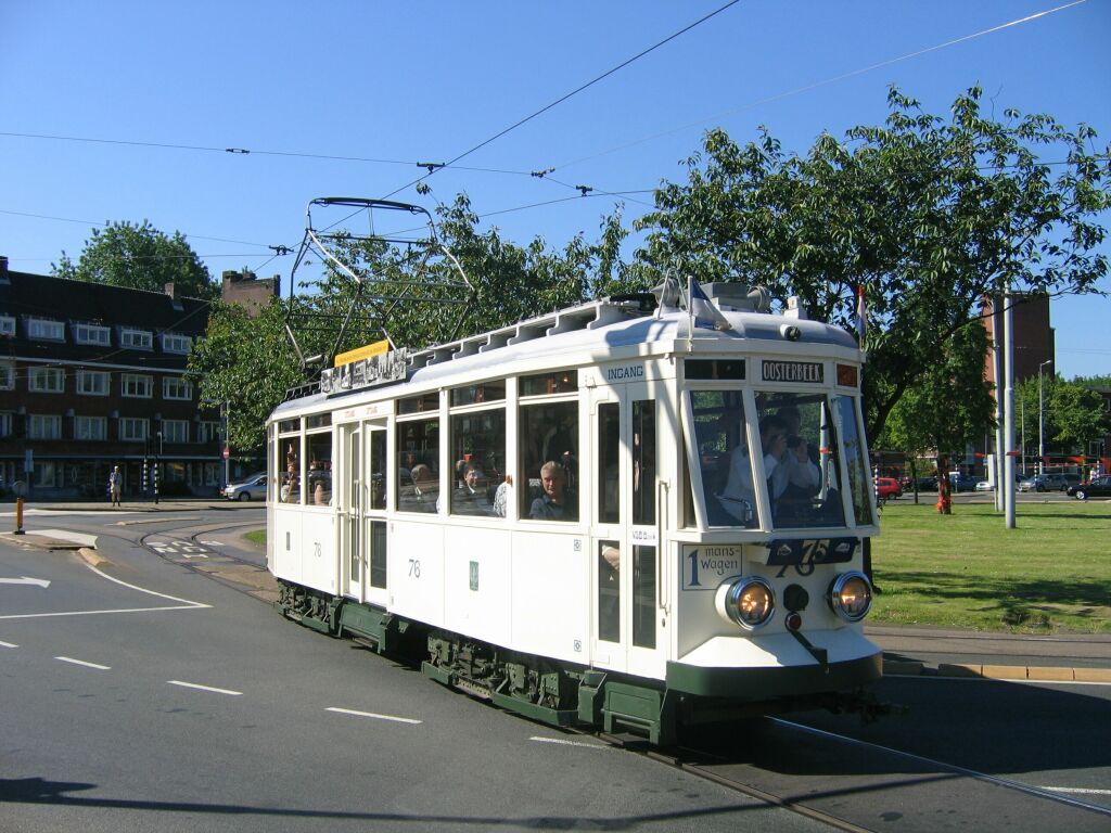 Арнем, Четырёхосный моторный вагон № 76; Амстердам — 75 лет NVBS