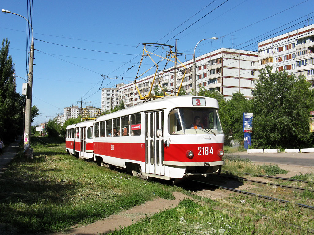 Самара, Tatra T3SU (двухдверная) № 2184