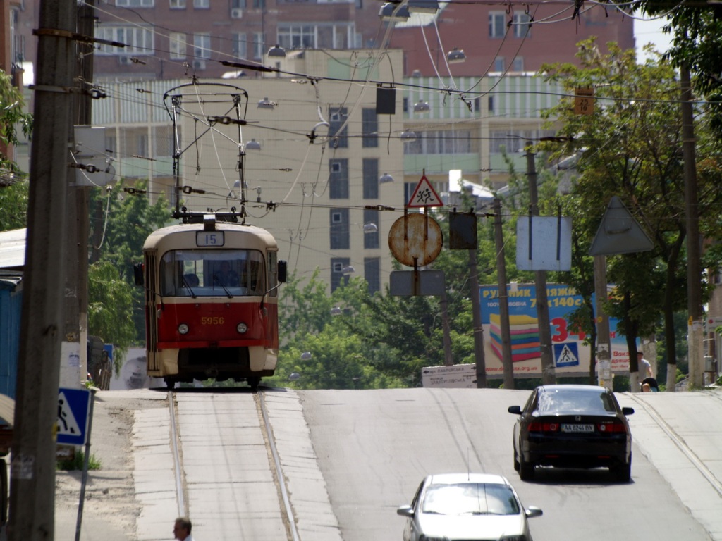 Киев, Tatra T3SU № 5956; Киев — Трамвайные линии: Подольская сеть — запад, юг