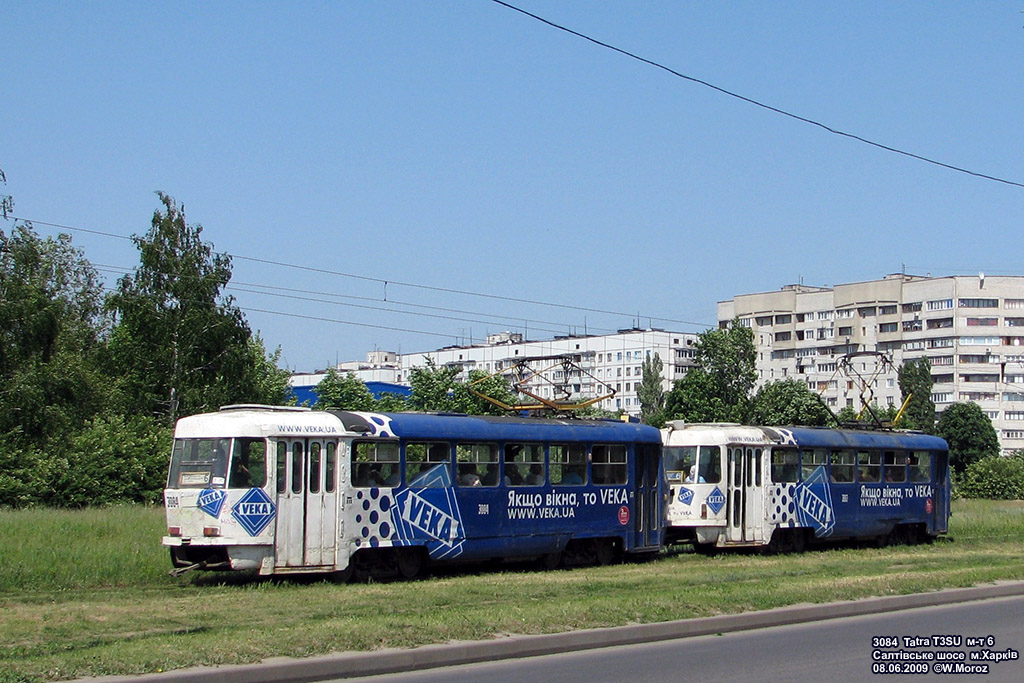 Kharkiv, Tatra T3SU (2-door) N°. 3084