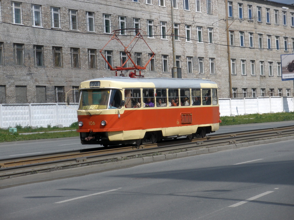 Yekaterinburg, Tatra T3SU (2-door) № 106