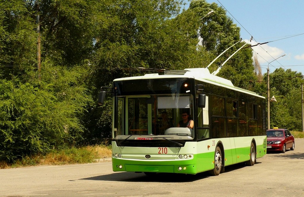 Dnipro, Bogdan T60111 N°. 210; Dnipro — Bogdan T601.11 trolleybus testing