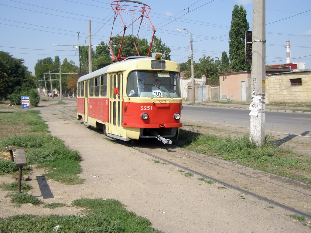 Одесса, Tatra T3SU № 3251; Одесса — Трамвайные линии: ликвидированные