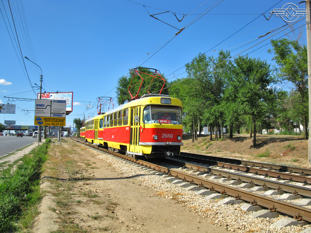 Волгоград, Tatra T3SU (двухдверная) № 2680; Волгоград, Tatra T3SU (двухдверная) № 2681