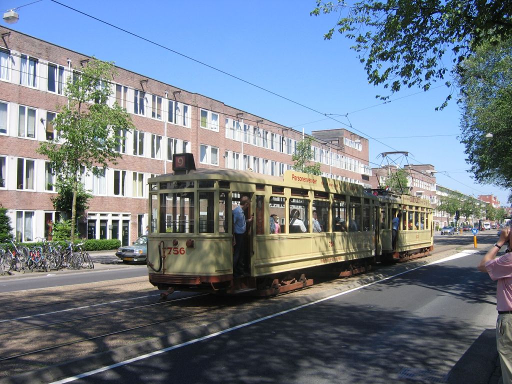 Амстердам, Четырёхосный прицепной La Brugeoise № 756; Амстердам — 75 лет NVBS