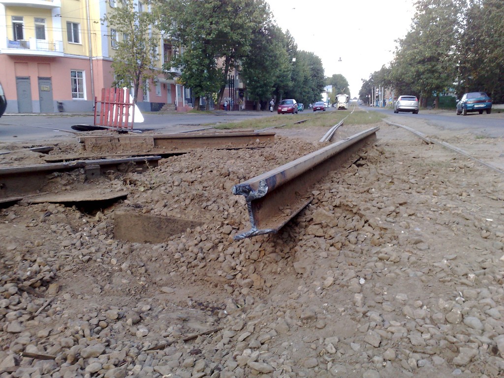 Ярославль — Демонтаж трамвайных путей