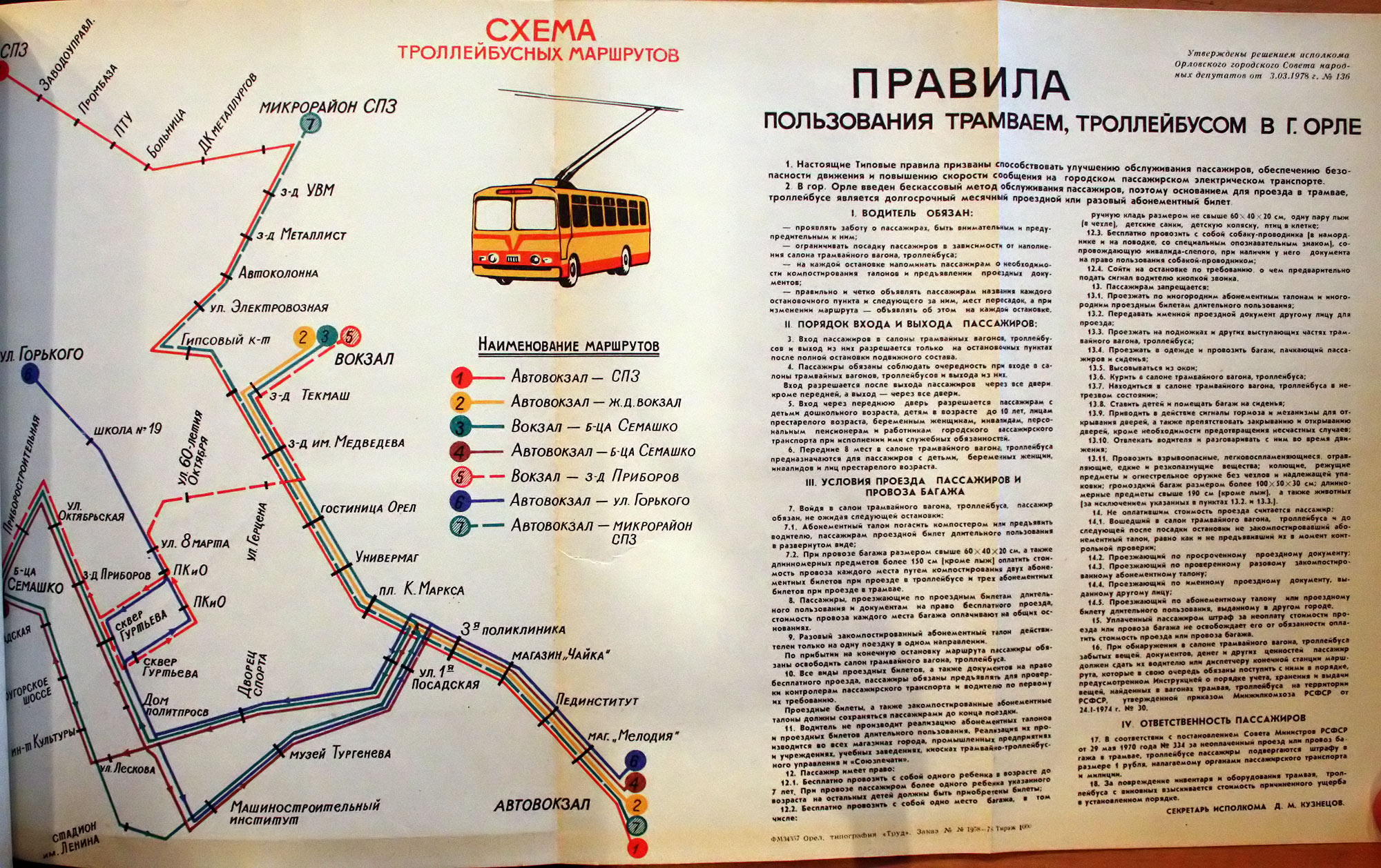 Oryol — Historical photos [1946-1991]; Oryol — Maps and Plans; Oryol — Stop shelters