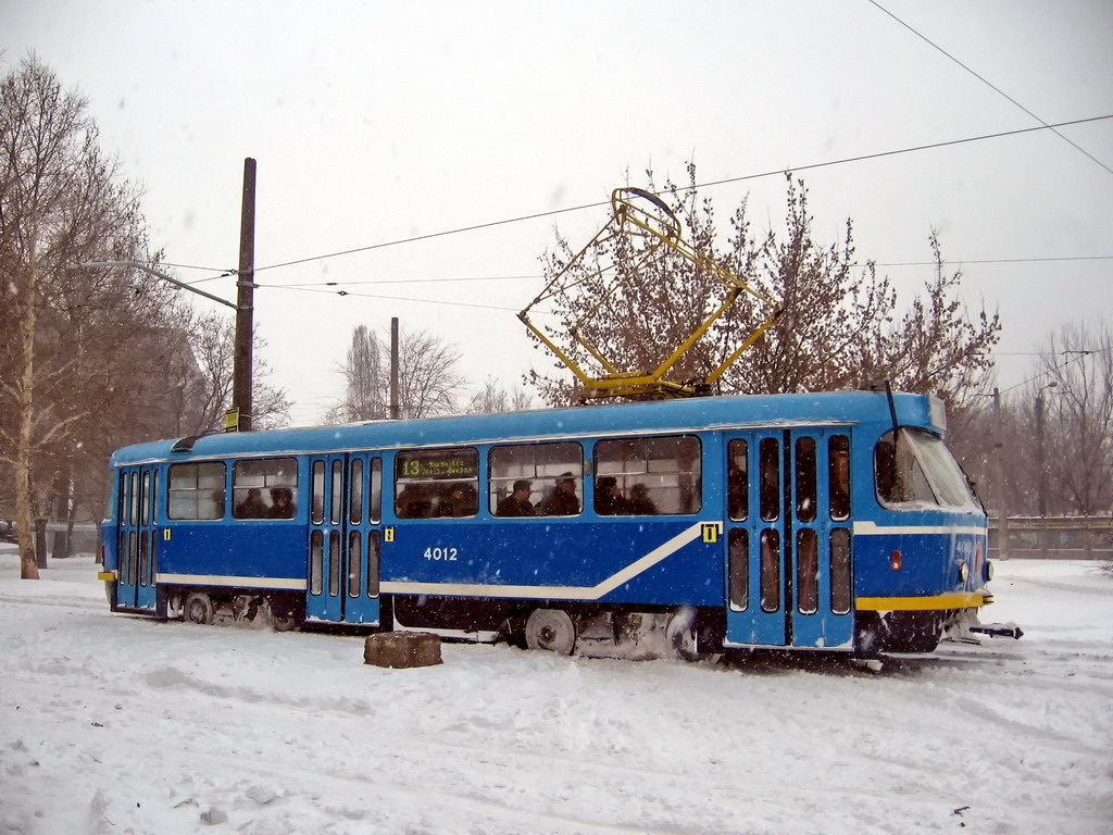 Одесса, Tatra T3R.P № 4012; Одесса — 23.02.2007 — Снегопад и его последствия