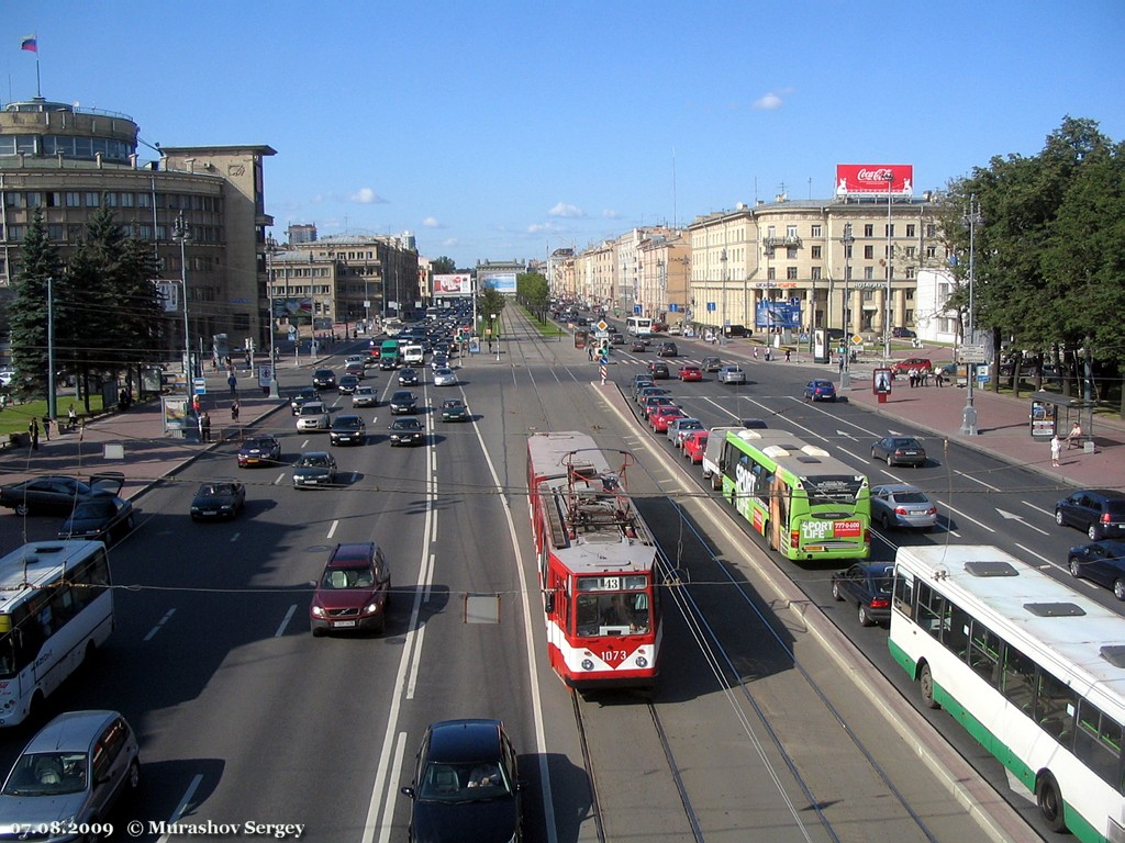 Санкт-Петербург, ЛВС-86К № 1073; Санкт-Петербург — Трамвайные линии и инфраструктура