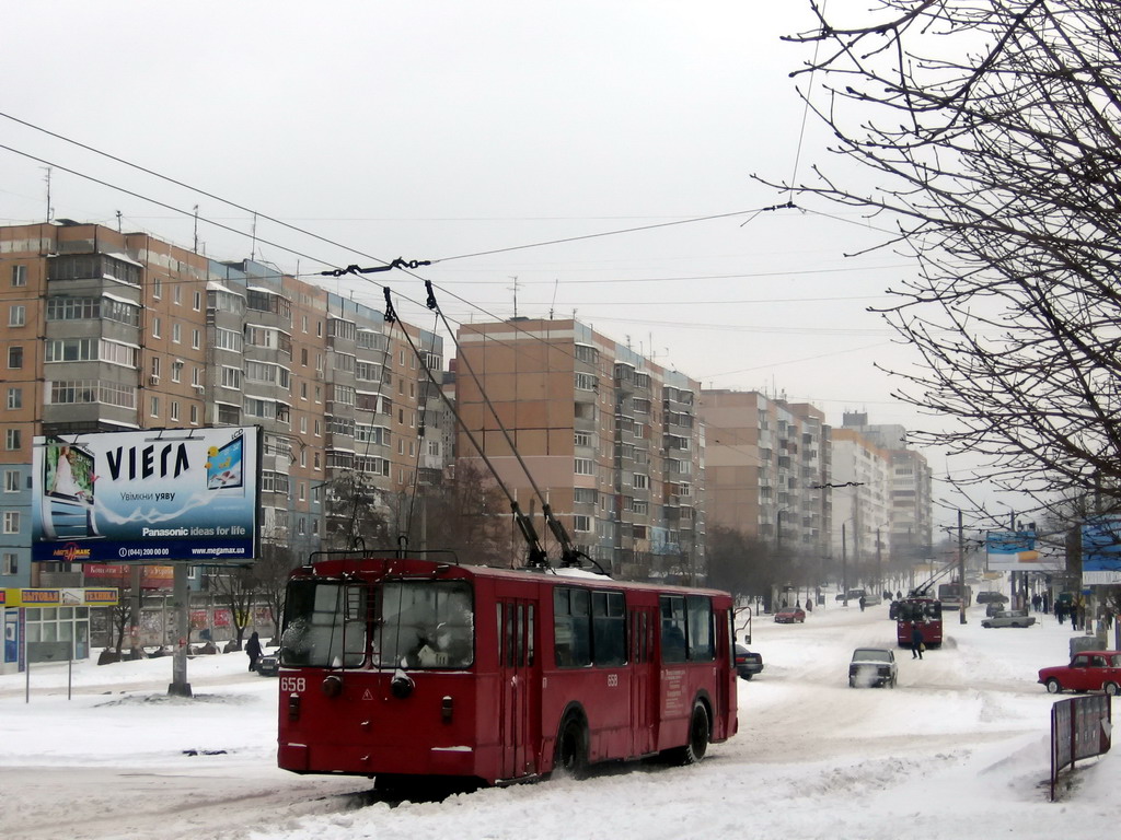 Одесса, ЗиУ-682В-012 [В0А] № 658; Одесса — 23.02.2007 — Снегопад и его последствия