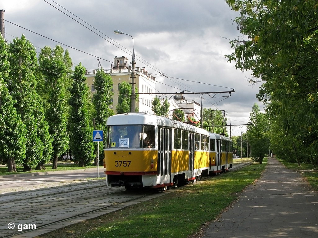 Москва, Tatra T3SU № 3757
